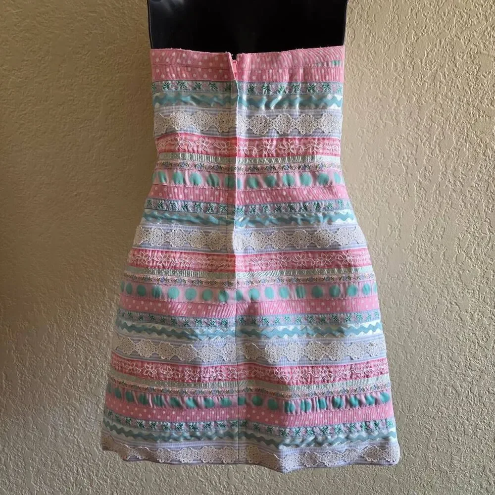 Lilly Pulitzer White Label Strapless Ribbon Dress - Picture 4 of 7